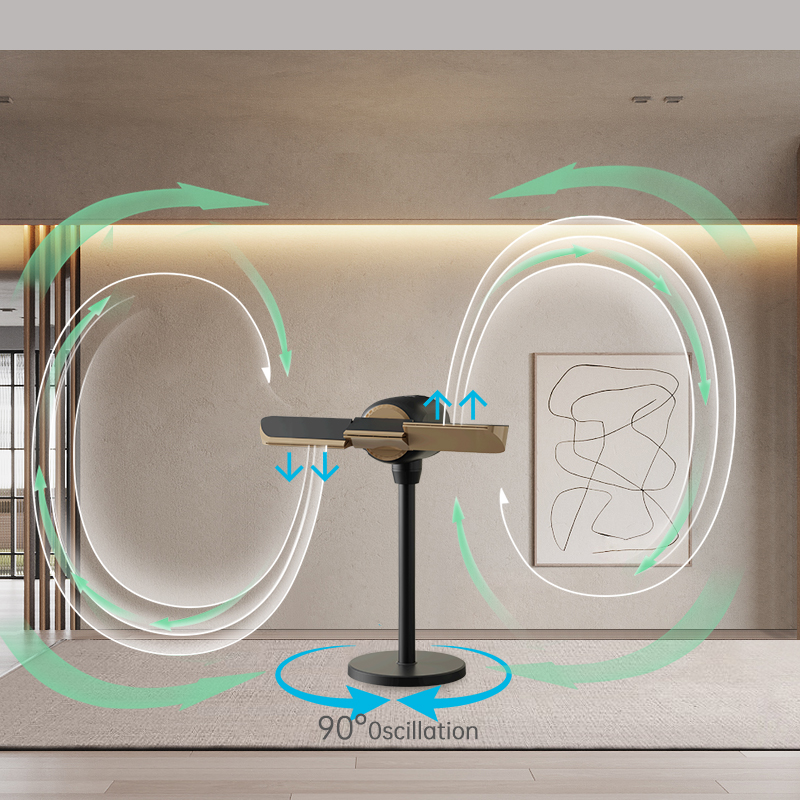 360&deg;Multi-direction 5 air speeds tuya Smart Bladeless Cooling Tower Fan