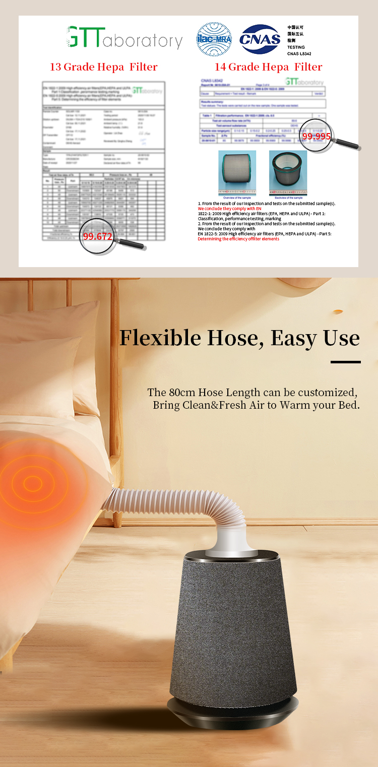 3 in 1 Air Purifier fan Cooling and Heating Smart Bladeless Tower Fan