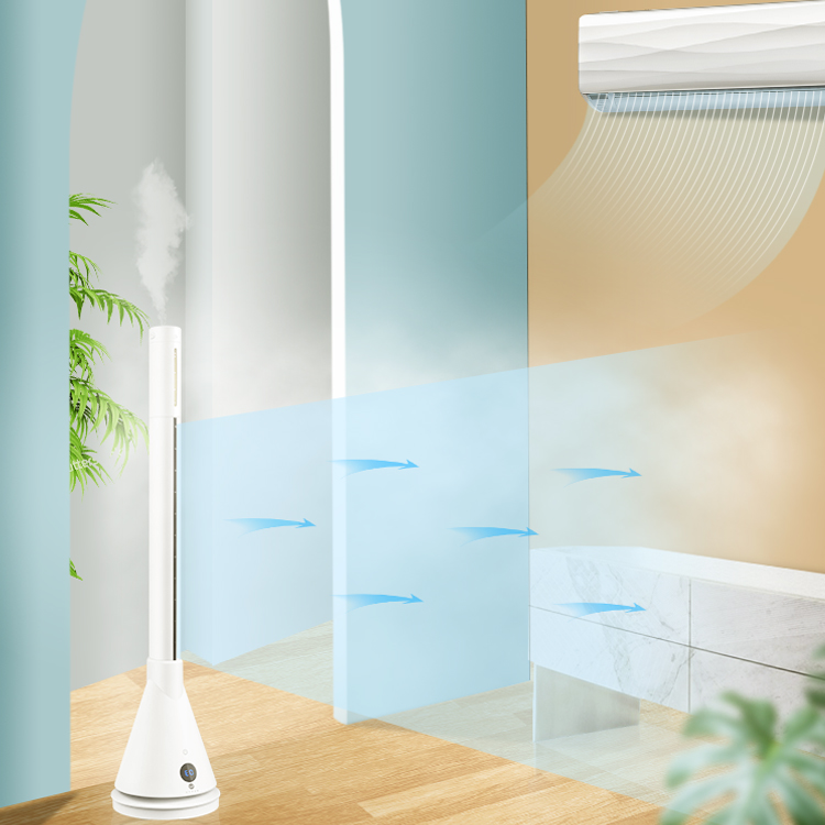 3 in 1 Smart Cooling Bladeless Tower Ptc Fan Heater With Air Humidifier