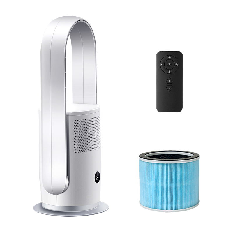 Air Circulation Fan hepa filter Bladeless Air Purifier tower Fan with 9 air speeds