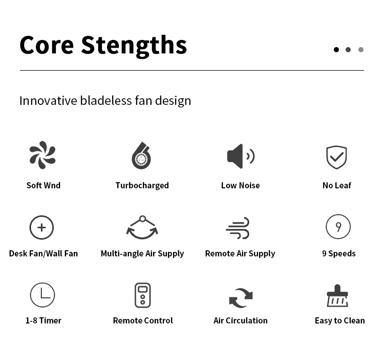 2 in 1 Electric Wall Mounted & Table Fan Without Blades