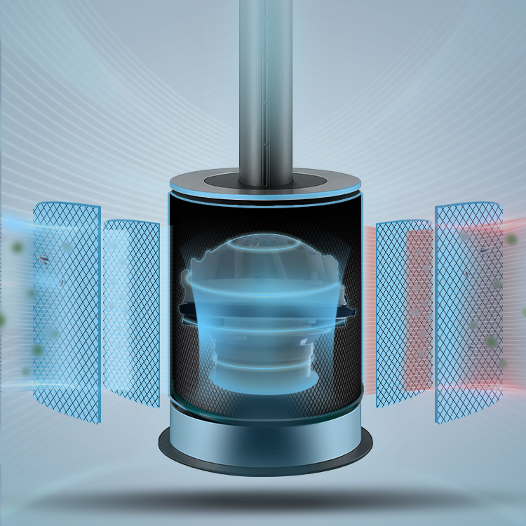 4 in 1 Bladeless Tower Fan with Air Purification, Humidification, Cooling & Heating