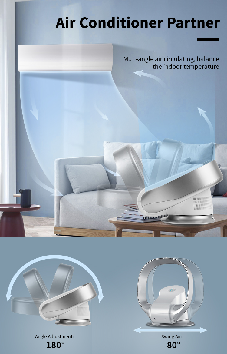 2 in 1 Electric Wall Mounted & Table Fan Without Blades
